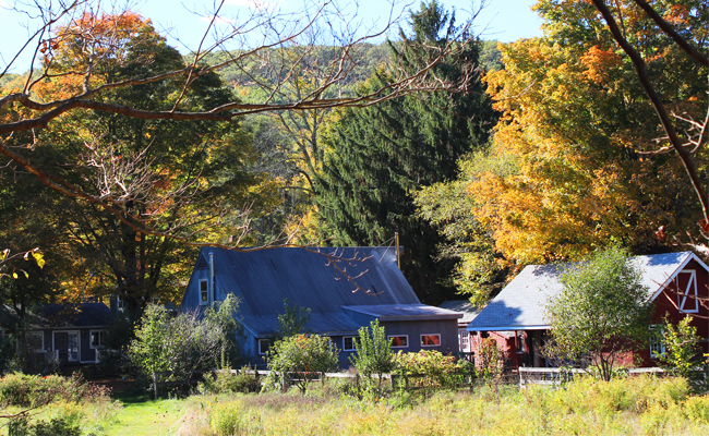 View of the Art Of Lamp studio in Granby, connecticut